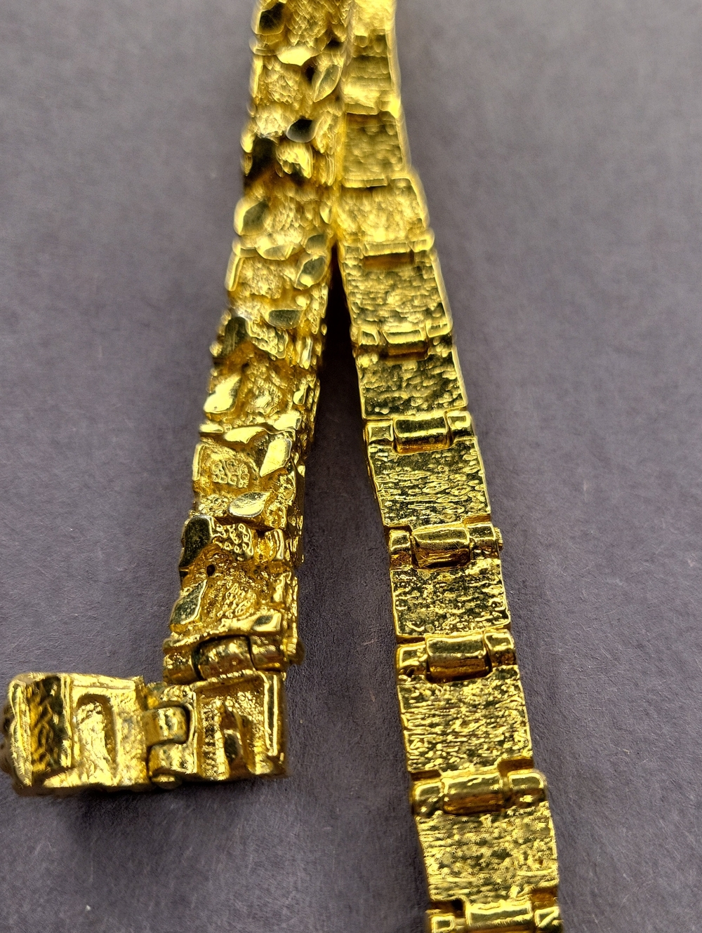 Gold-Tone Textured Bracelet
